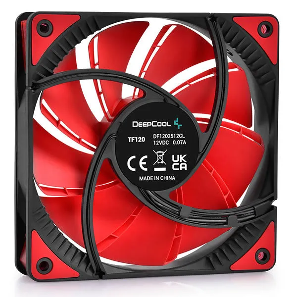 DeepCool TF120MM Case Fan Features Unique Patented 2-Layer Blade Design With Built-in Red LED