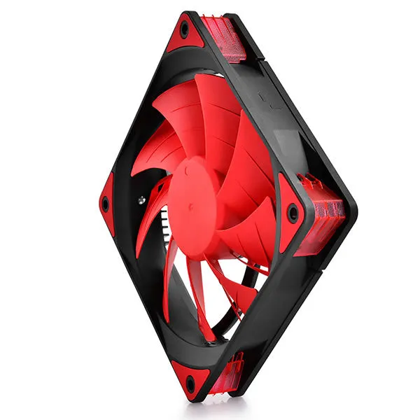 DeepCool TF120MM Case Fan Features Unique Patented 2-Layer Blade Design With Built-in Red LED