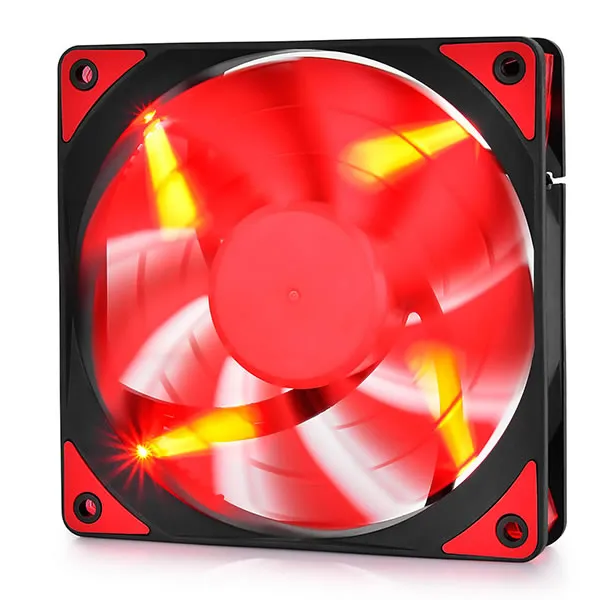 DeepCool TF120MM Case Fan Features Unique Patented 2-Layer Blade Design With Built-in Red LED