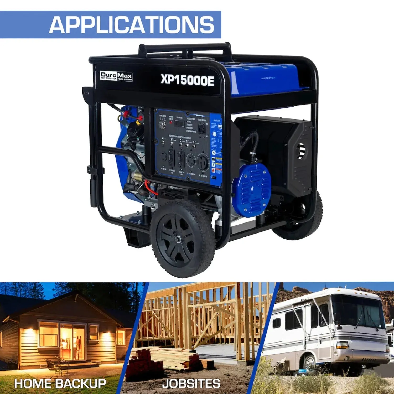 DuroMax XP15000E Gasoline Portable Generator | 15,000 Watts