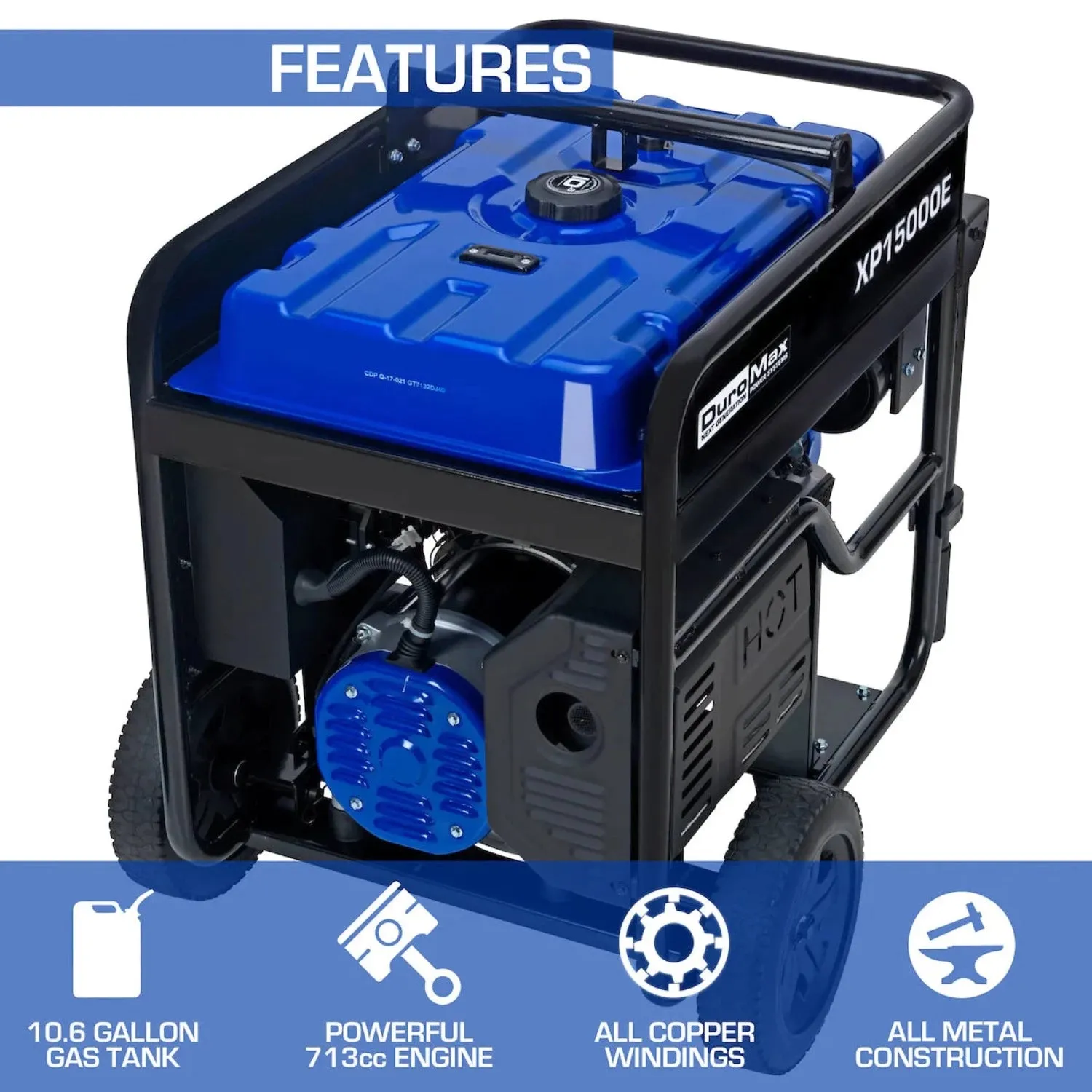 DuroMax XP15000E Gasoline Portable Generator | 15,000 Watts