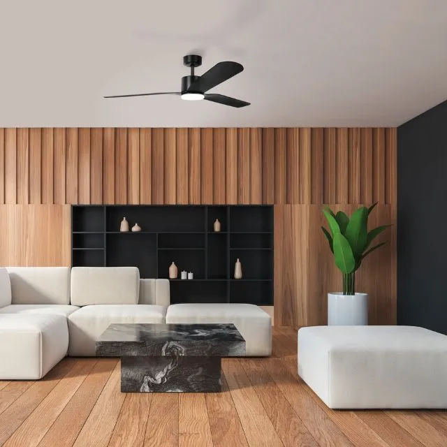 Eglo Iluka 60 Inch DC Fan 18W LED Tri-Col Black