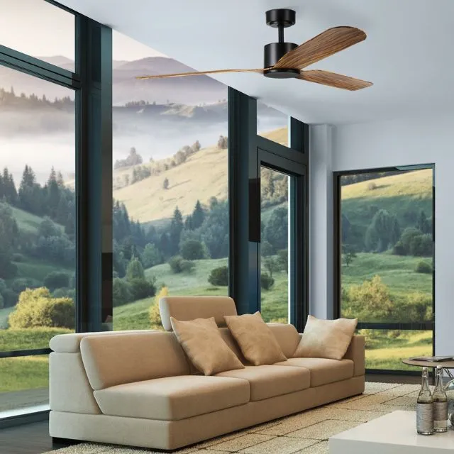 Eglo Iluka 60 Inch DC Fan Black Wood