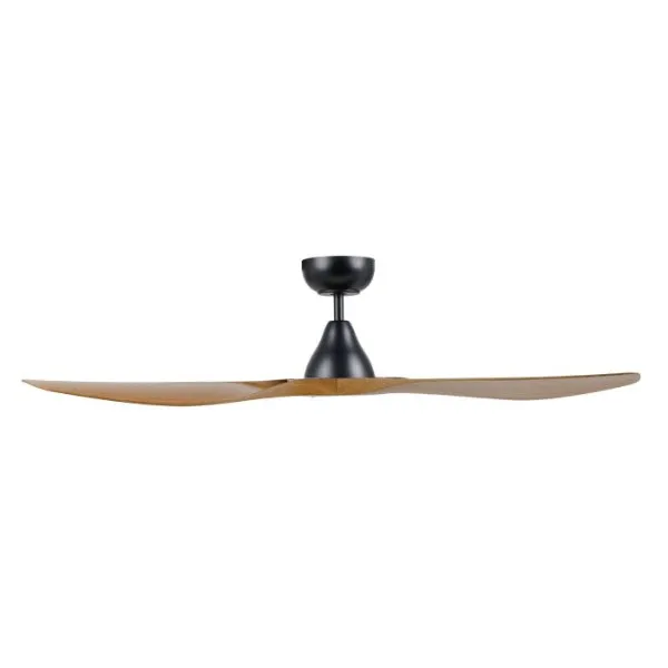 Eglo Surf 52in 132cm Ceiling Fan - Black with Teak Finish