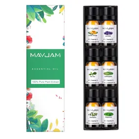 Essential Oils Set - 6Pcs Pure Aroma for Diffusers,Bath,Home,Soaps Candle Making,Aromatherapy,Humidifiers,Air Freshener