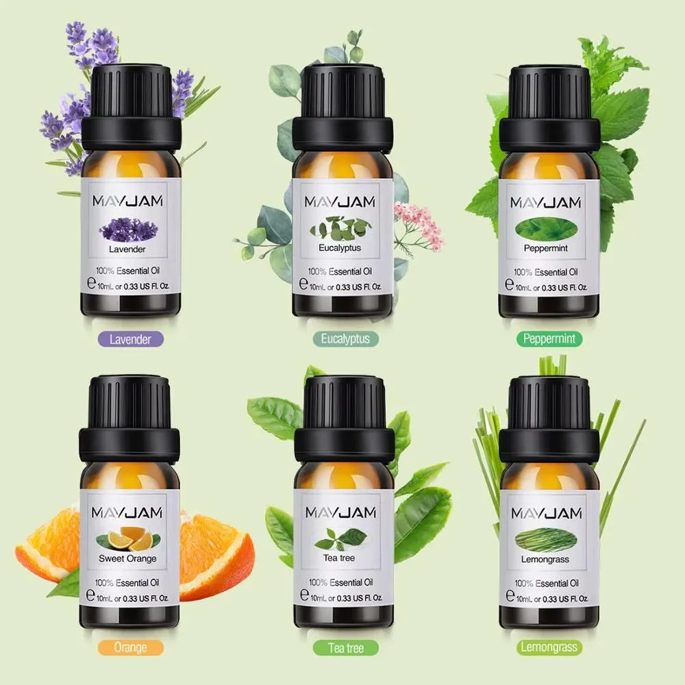 Essential Oils Set - 6Pcs Pure Aroma for Diffusers,Bath,Home,Soaps Candle Making,Aromatherapy,Humidifiers,Air Freshener