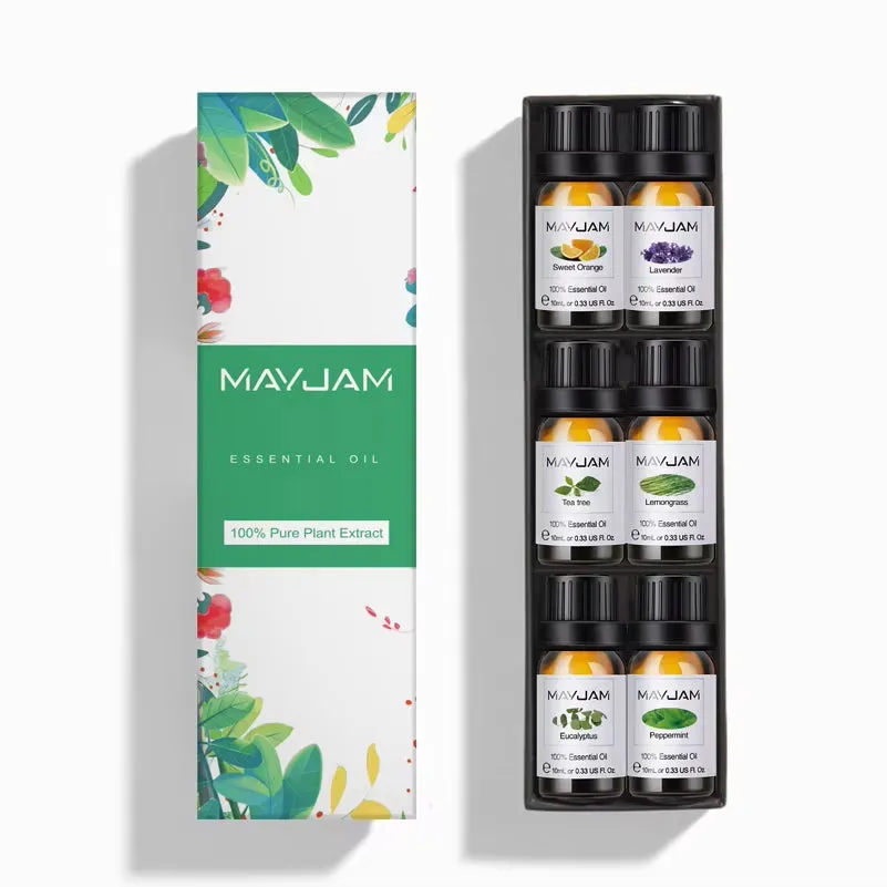 Essential Oils Set - 6Pcs Pure Aroma for Diffusers,Bath,Home,Soaps Candle Making,Aromatherapy,Humidifiers,Air Freshener