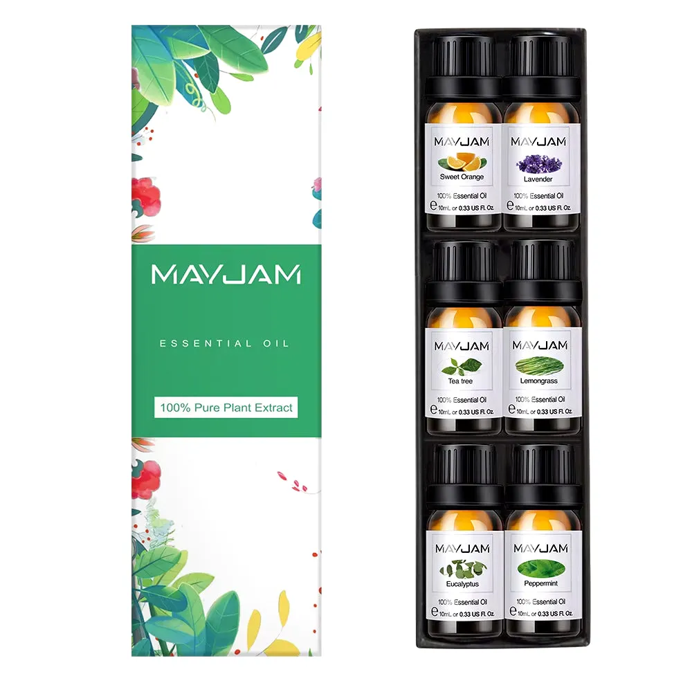 Essential Oils Set - 6Pcs Pure Aroma for Diffusers,Bath,Home,Soaps Candle Making,Aromatherapy,Humidifiers,Air Freshener