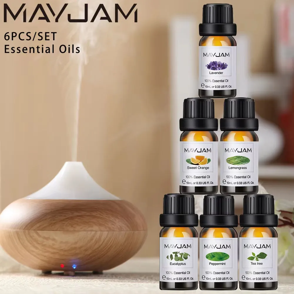 Essential Oils Set - 6Pcs Pure Aroma for Diffusers,Bath,Home,Soaps Candle Making,Aromatherapy,Humidifiers,Air Freshener