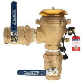 FEBCO - T765EBV - FEBCO 765 Pressure Vacuum Breaker w/ Ball Valves 1 in. Bronze w/ Freeze Sensing Capability (Requires Connection Kit)