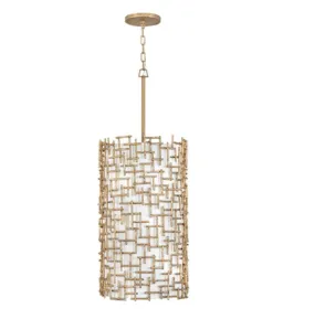 Fredrick Raymond Hinkley Lighting Co. Hanging Light, Pendant,"Farrah" Burnished Gold