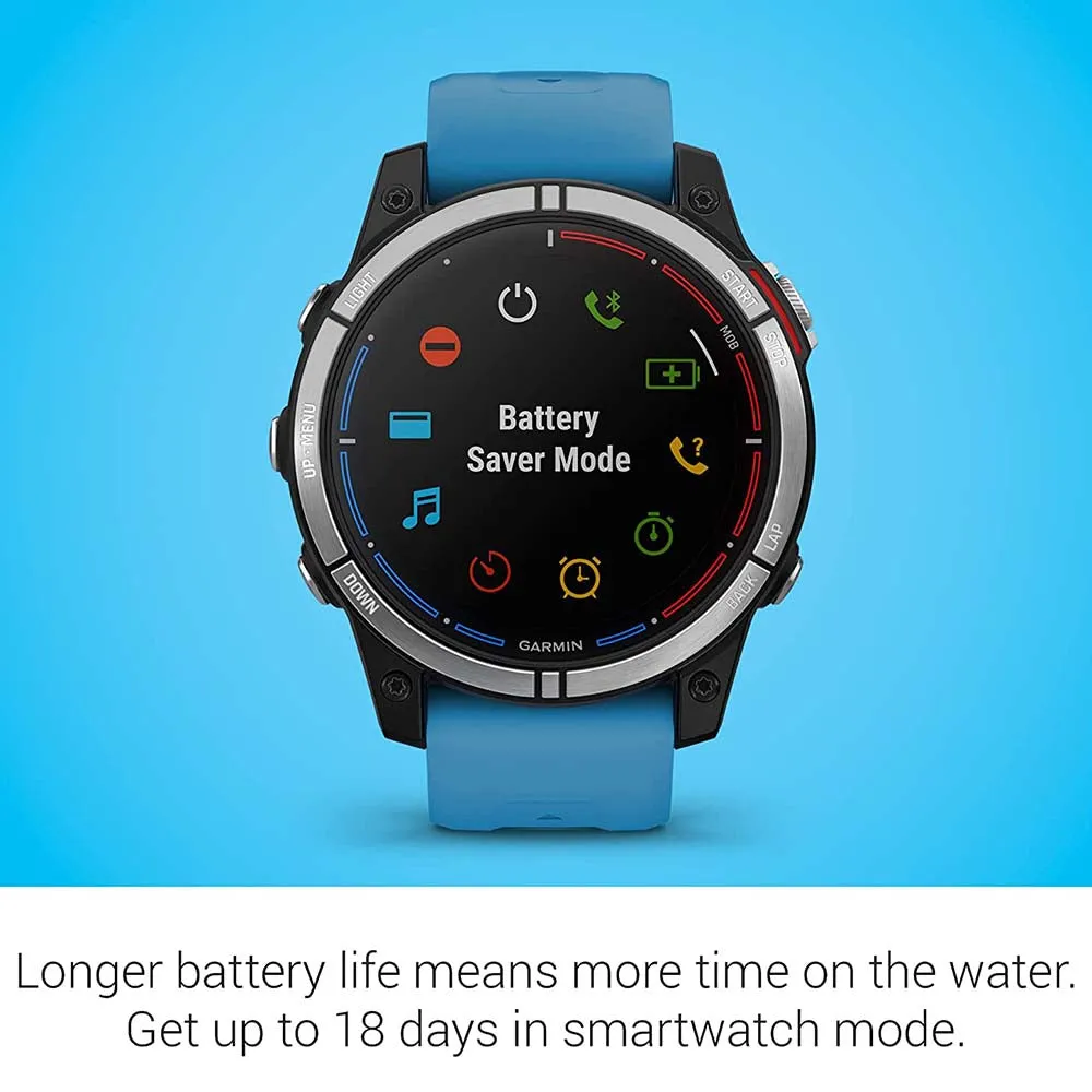 Garmin Quatix 7–Standard Edition Tide Changes and Anchor Drag Alerts Waypoint Marking Marine GPS Smartwatch - 010-02540-60