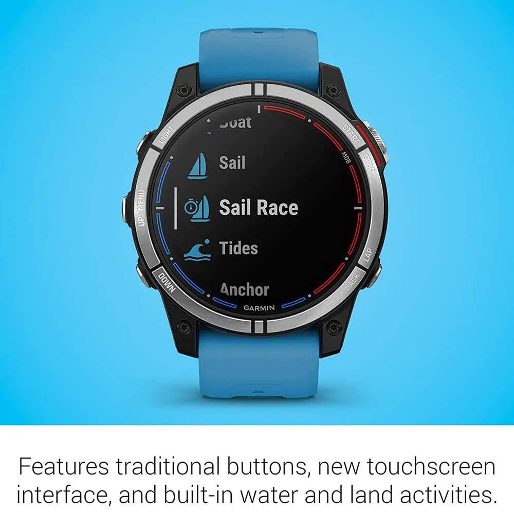 Garmin Quatix 7–Standard Edition Tide Changes and Anchor Drag Alerts Waypoint Marking Marine GPS Smartwatch - 010-02540-60
