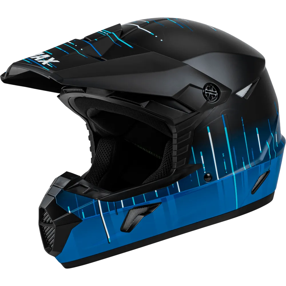 Gmax MX-46 Frequency Off-Road Helmet Matte Black/lBue