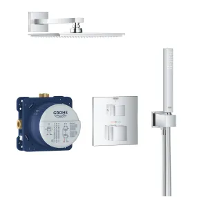 Grohe Chrome Grohtherm Cube Perfect shower set with Rainshower Allure 230