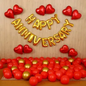 Happy Anniversary Decoration Kit Pack of 84 Pcs