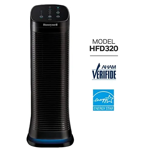 Honeywell HFD320 Air Genius 5 Air Purifier, Large Rooms (250 sq. ft.) Black