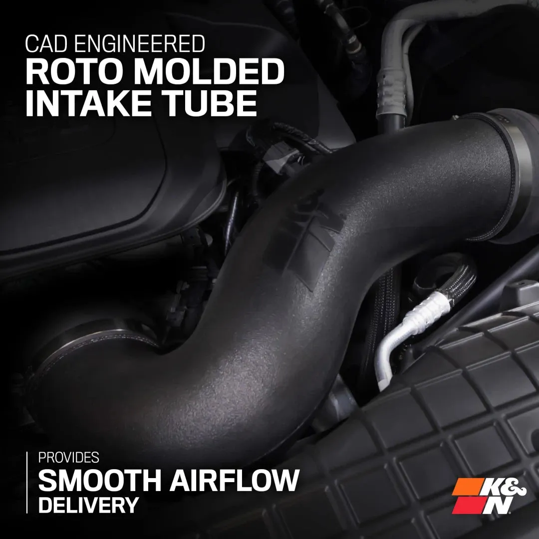 K&N Cold Air Intake System - High-flow Air Filter, Roto-mold Tube - 2024 TOYOTA TACOMA L4-2.4L TURBO 63-9043