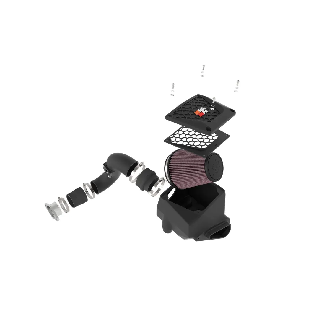 K&N Cold Air Intake System - High-flow Air Filter, Roto-mold Tube - 2024 TOYOTA TACOMA L4-2.4L TURBO 63-9043