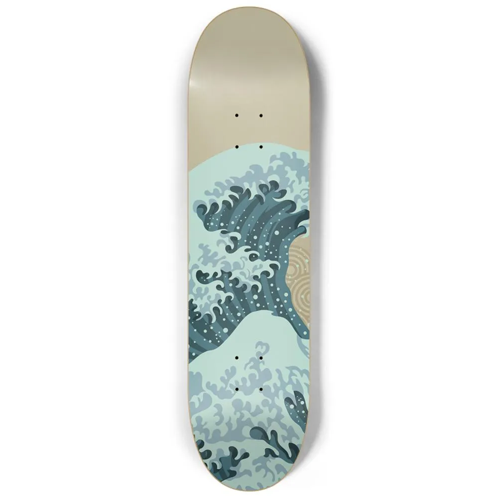 Koi on Wave Japanese Skateboard Wall Art