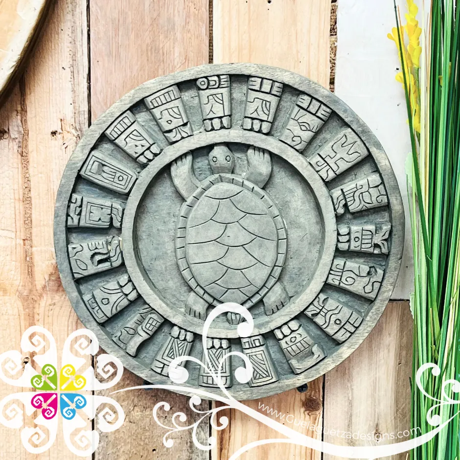 Large Natural Hand Carve Mexican Calendars
