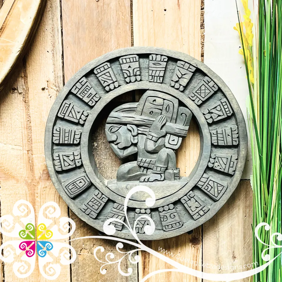 Large Natural Hand Carve Mexican Calendars