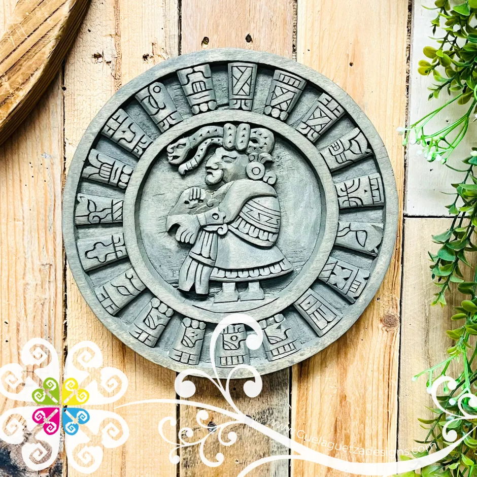 Large Natural Hand Carve Mexican Calendars