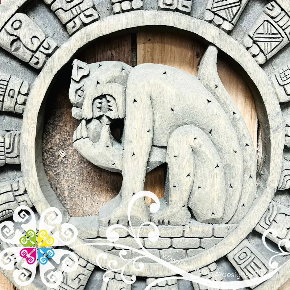 Large Natural Hand Carve Mexican Calendars