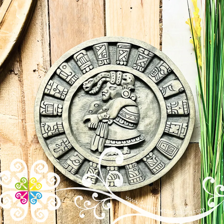 Large Natural Hand Carve Mexican Calendars