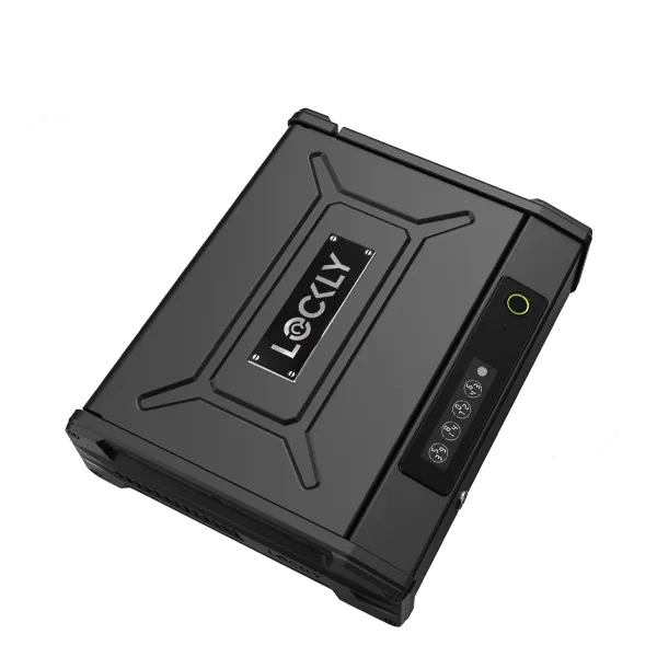 Lockly - PGV528W - Smart Safe - Digital Keypad - Biometric Fingerprint - Wi-Fi - Bluetooth App Controlled - Matte Black
