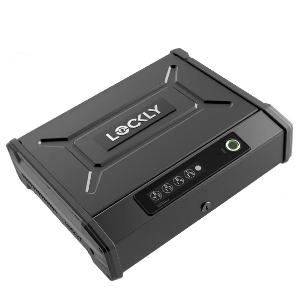 Lockly - PGV528W - Smart Safe - Digital Keypad - Biometric Fingerprint - Wi-Fi - Bluetooth App Controlled - Matte Black