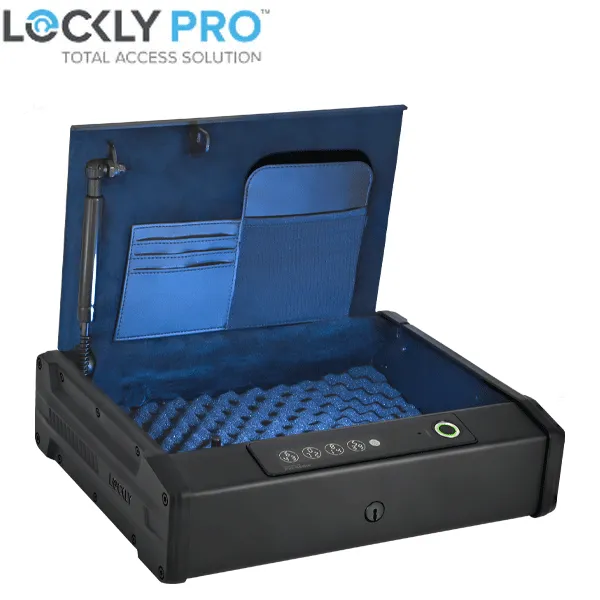 Lockly - PGV528W - Smart Safe - Digital Keypad - Biometric Fingerprint - Wi-Fi - Bluetooth App Controlled - Matte Black