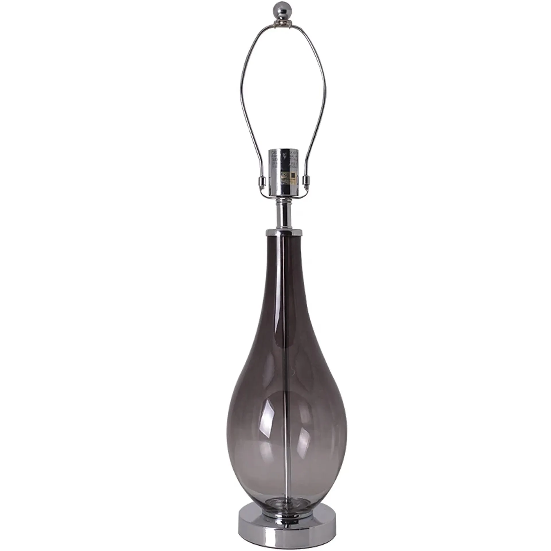 Lola Ombre Droplet Glass Table Lamp 28" - Smoke Gray Ombre/Creme