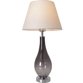 Lola Ombre Droplet Glass Table Lamp 28" - Smoke Gray Ombre/Creme