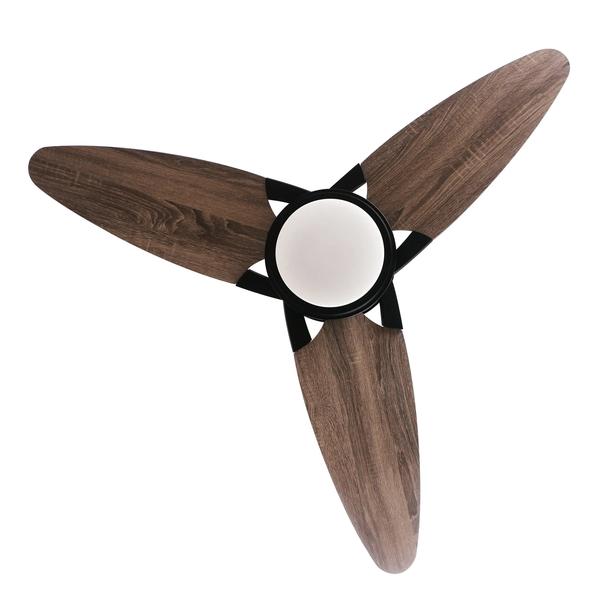 MADDOX 52 inch 3-Blade Ceiling Fan with LED Light Kit & Remote Control - Black/Barnwood