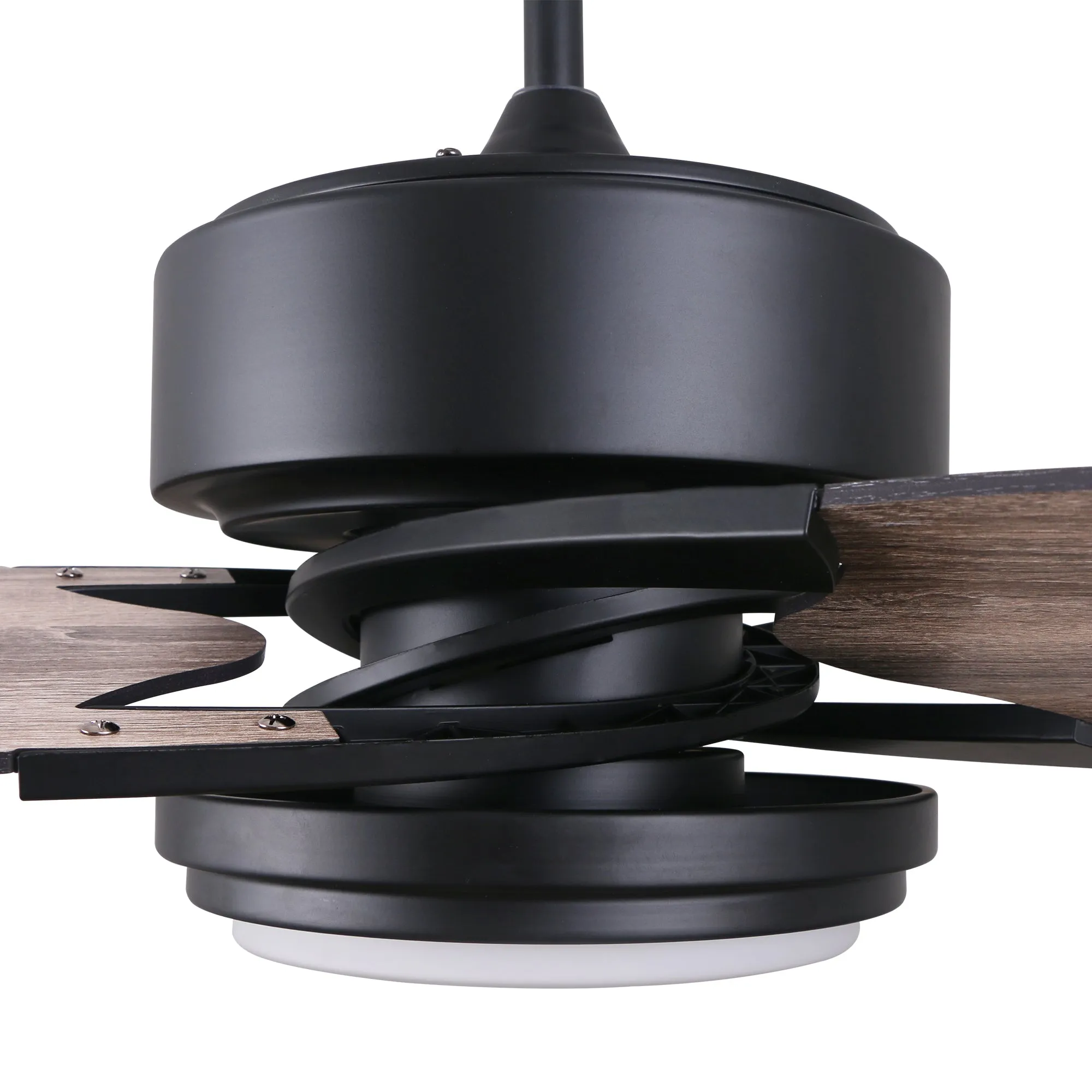 MADDOX 52 inch 3-Blade Ceiling Fan with LED Light Kit & Remote Control - Black/Barnwood