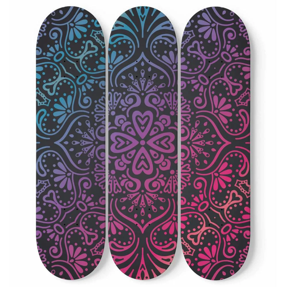 Mandala Skateboard Wall Art