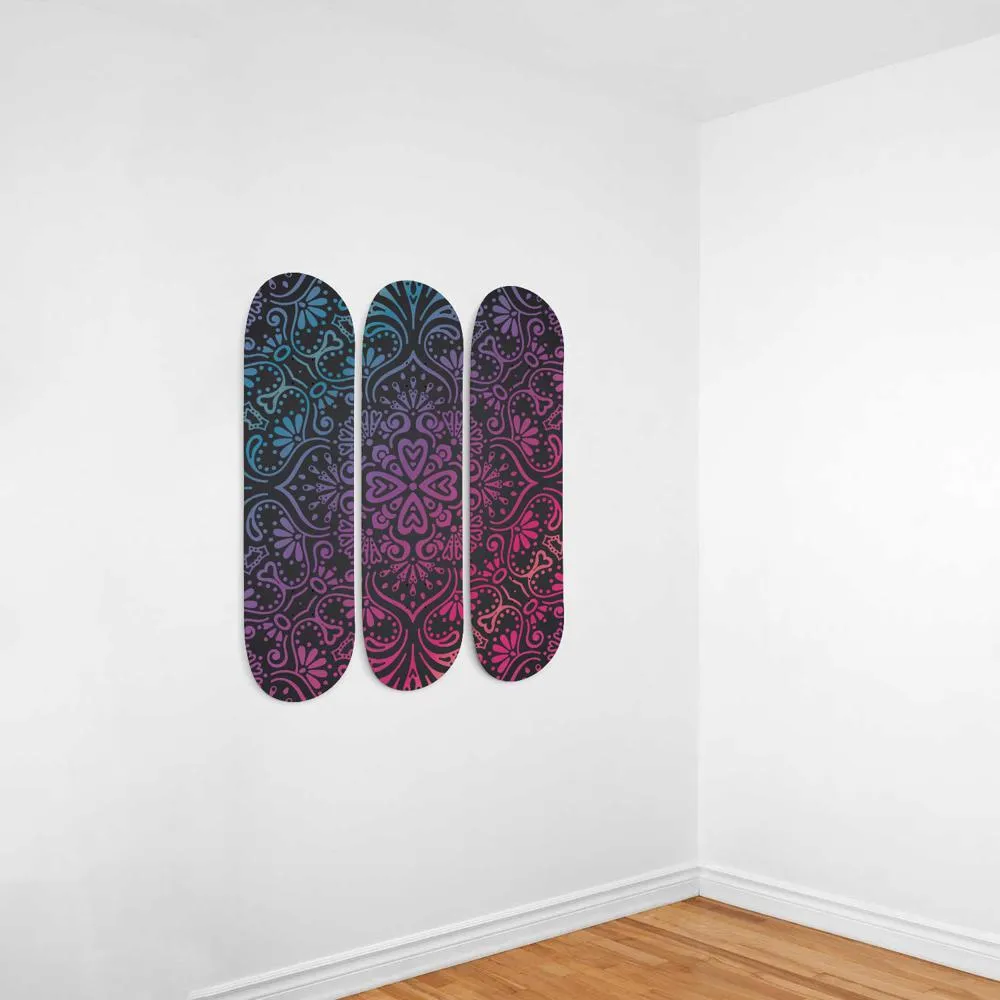 Mandala Skateboard Wall Art