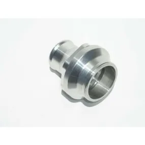 Meziere In-Line Thermostat Housing - 1-1/2 in Hose Barb to Weld-On Bung - Polished