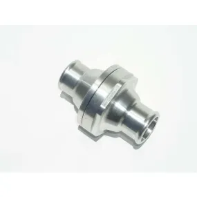 Meziere In-Line Thermostat Housing - 1-1/4 in Hose Barb to 1-1/4 in Hose Barb - Polished