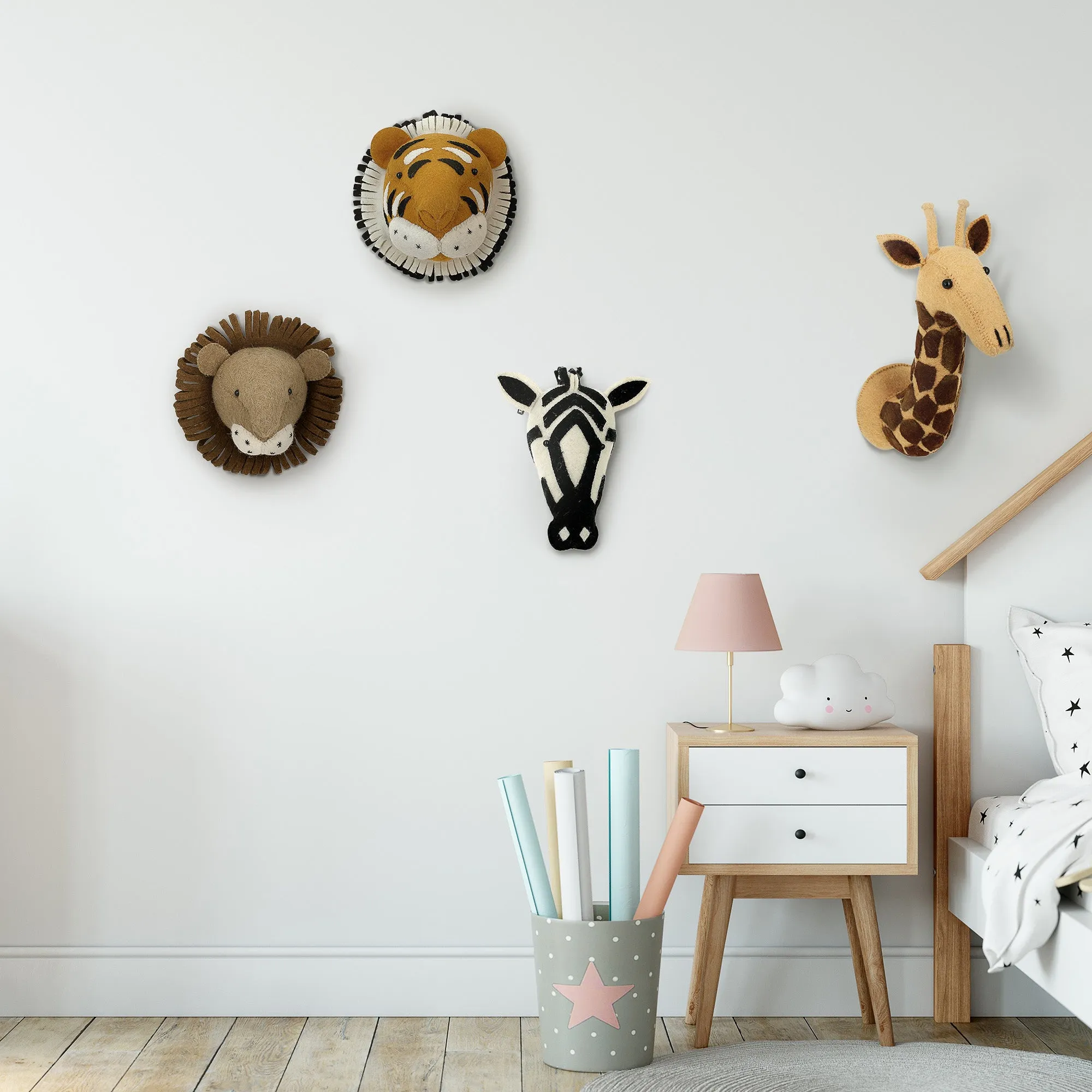Mini Zebra Head Wall Mount