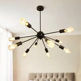 Modern Starburst Ceiling Light Fixture - Choose 8 or 10 Bulb Options
