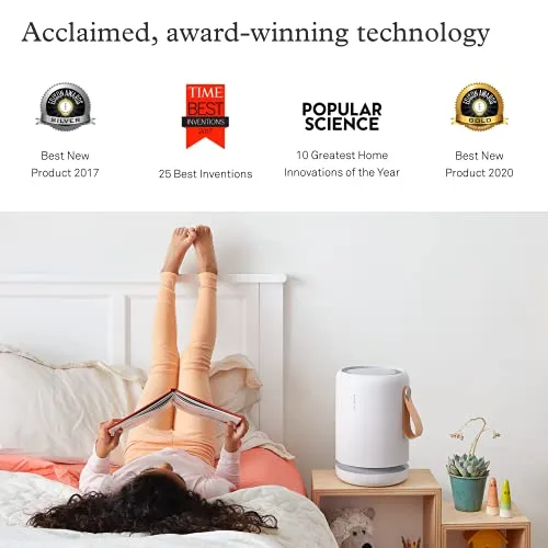 Molekule - Air Mini  - FDA-Cleared Medical Air Purifier with Particle Sensor and PECO Technology for Smoke, Allergens, Pollutants, Viruses, Bacteria, and Mold- 250 sq. ft.