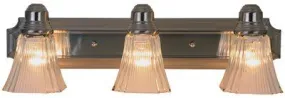 Monument Decorative Vanity Fixture Brushed Nickel 24 Inch  Uses (3) 60-Watt Incandescent Medium Base Lamps