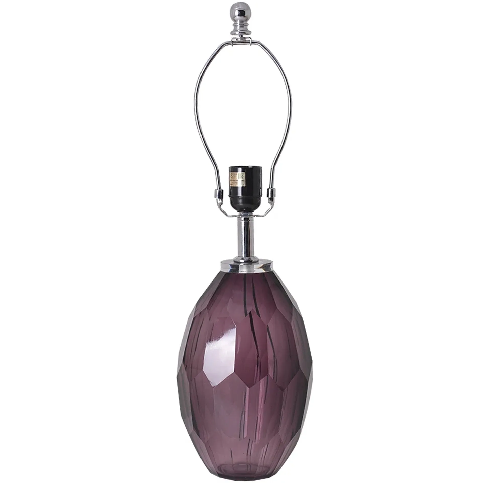 Muguet Little Multi-Faceted Glass Table Lamp 21" - Purple/Brown