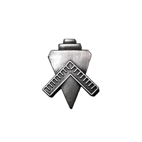 Navy Ball Cap Device - Silver Oxidize: Builder