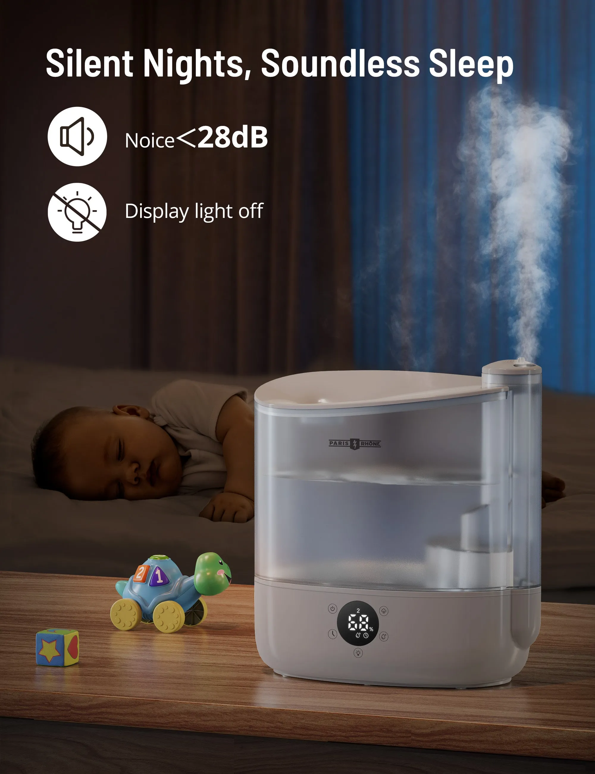PARIS RHÔNE |6L 60H Wifi Smart Top Fill Humidifiers with App