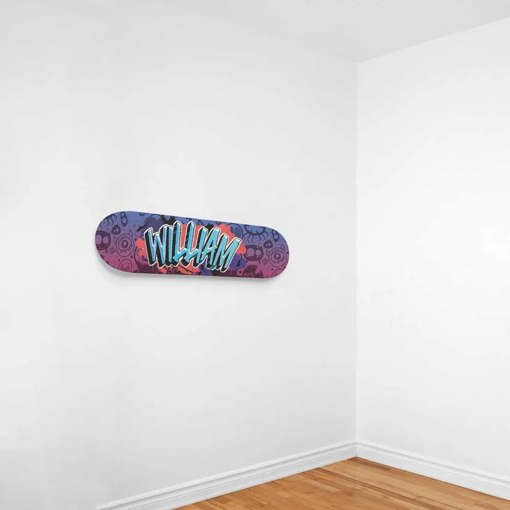 Personalized Fantastic Graffiti Doodle Skateboard Wall Art