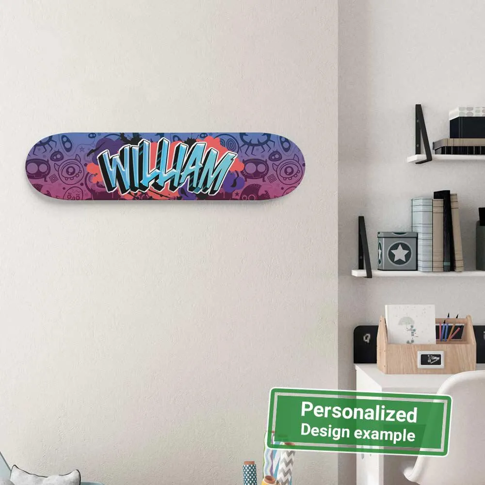 Personalized Fantastic Graffiti Doodle Skateboard Wall Art