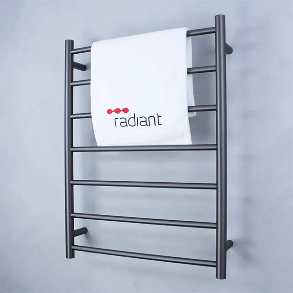 Radiant Round 7 Bar Heated Rail 600mmx800mm Gun Metal